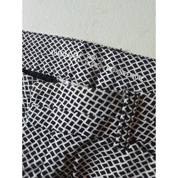 Size 10 Khakis by Gap Women's Slim City Stretch Pants Black &‎ White - Picture 3 of 8